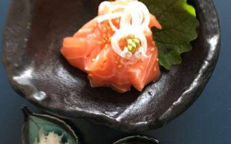 sashimi med laks