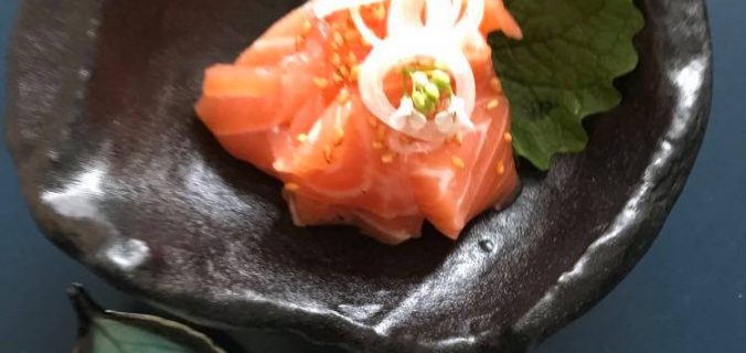 sashimi med laks