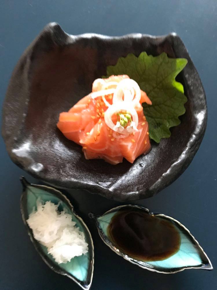 sashimi med laks