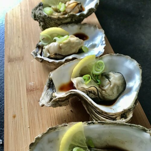 grillede østers