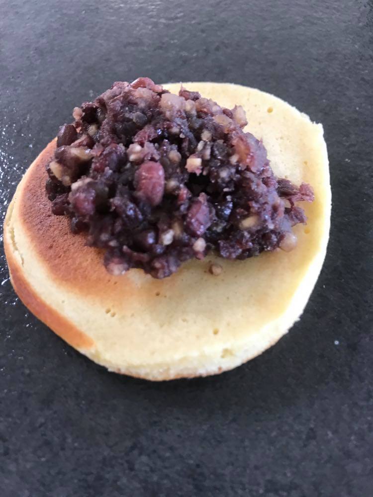 dorayaki med grov azuki bønnemos
