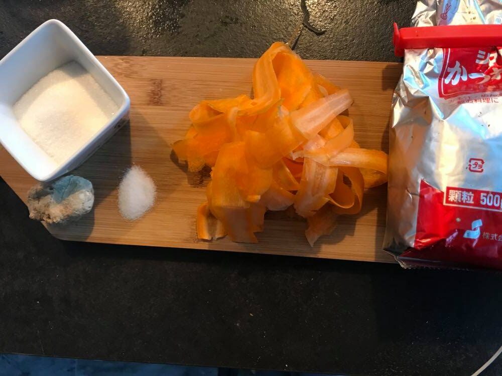 ingridienser til syltede gulerødder