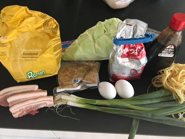 råvare til Okonomiyaki