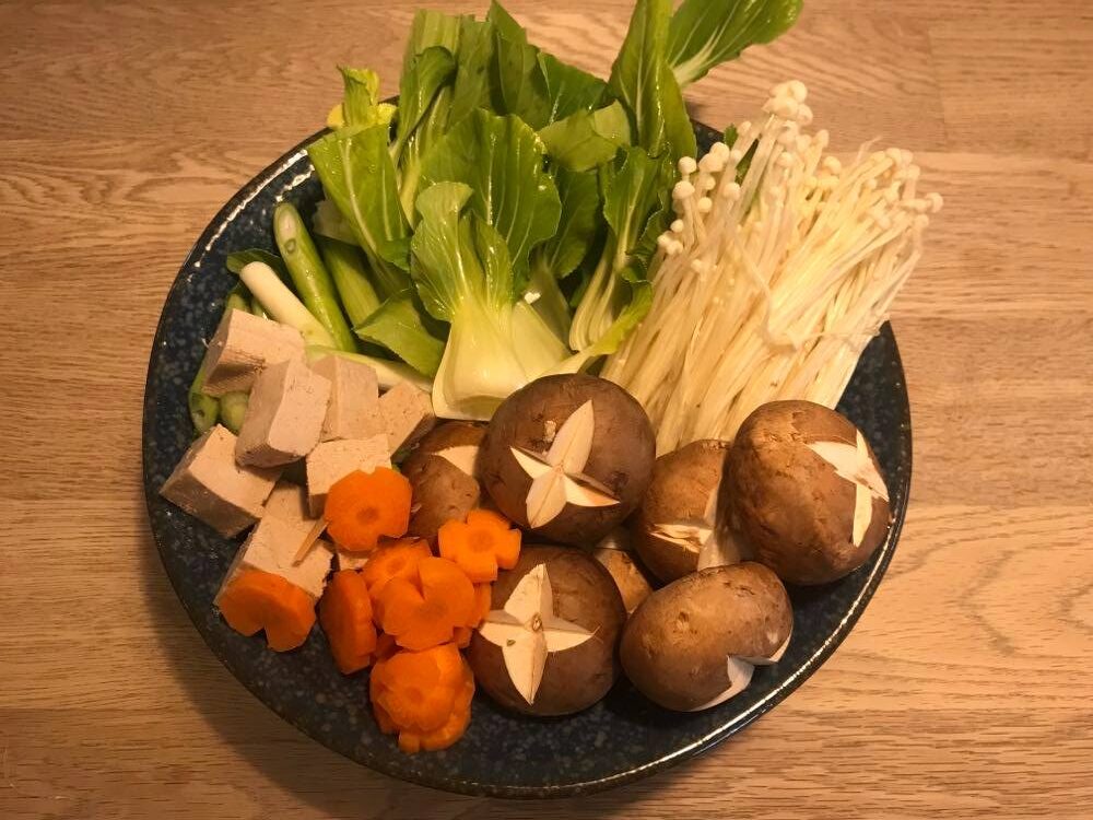 grønsager til shabu shabu